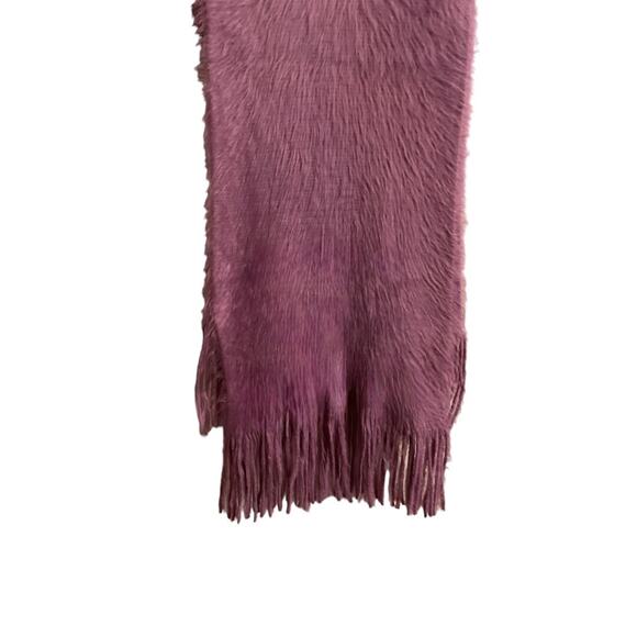 Twenty One Scarf Women’s One Size 88 in x 8 in Purple Soft Knit Fringe Long - Picture 6 of 6
